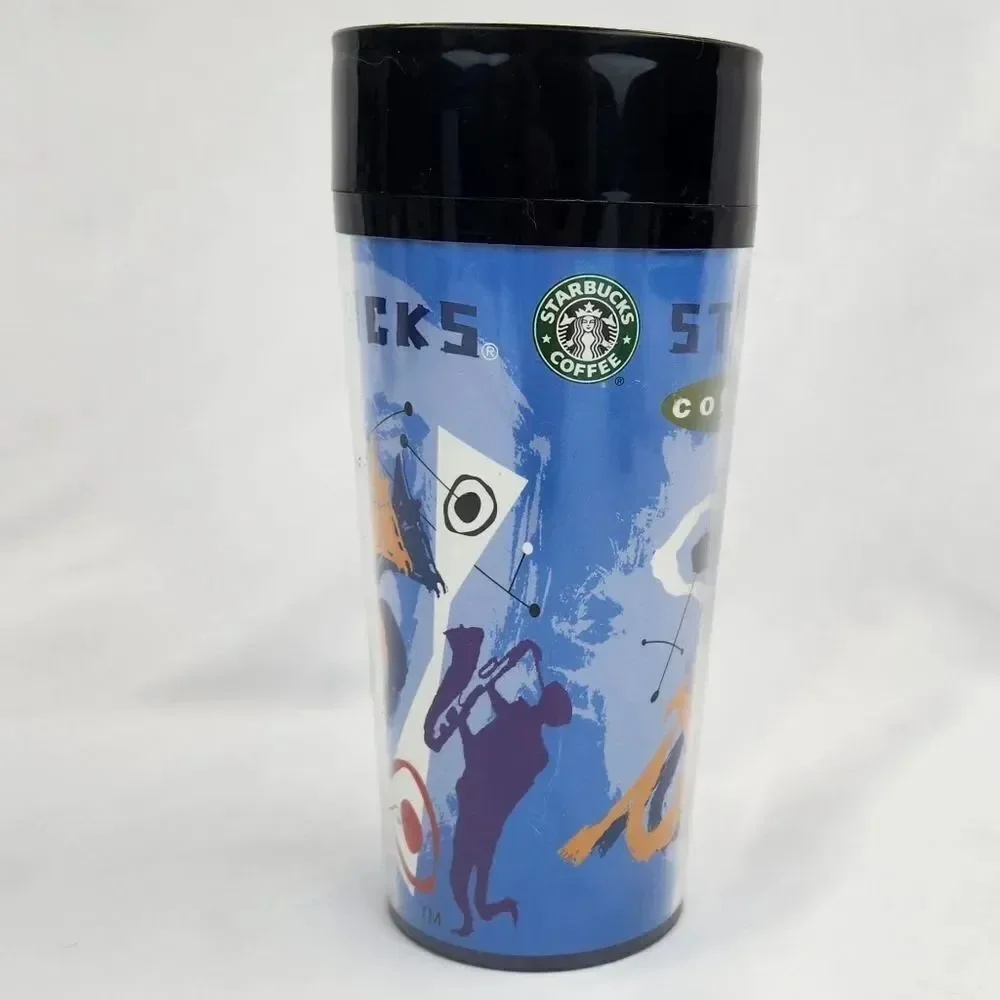 ☕️Vintage Starbucks Jazz Music Acrylic 16oz Travel Tumbler